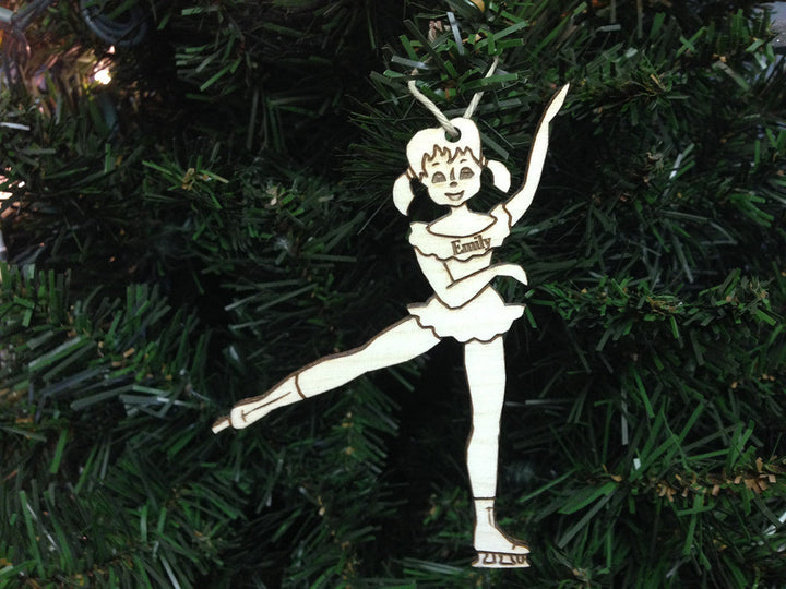 Ice Skating 4 personalized Christmas ornament