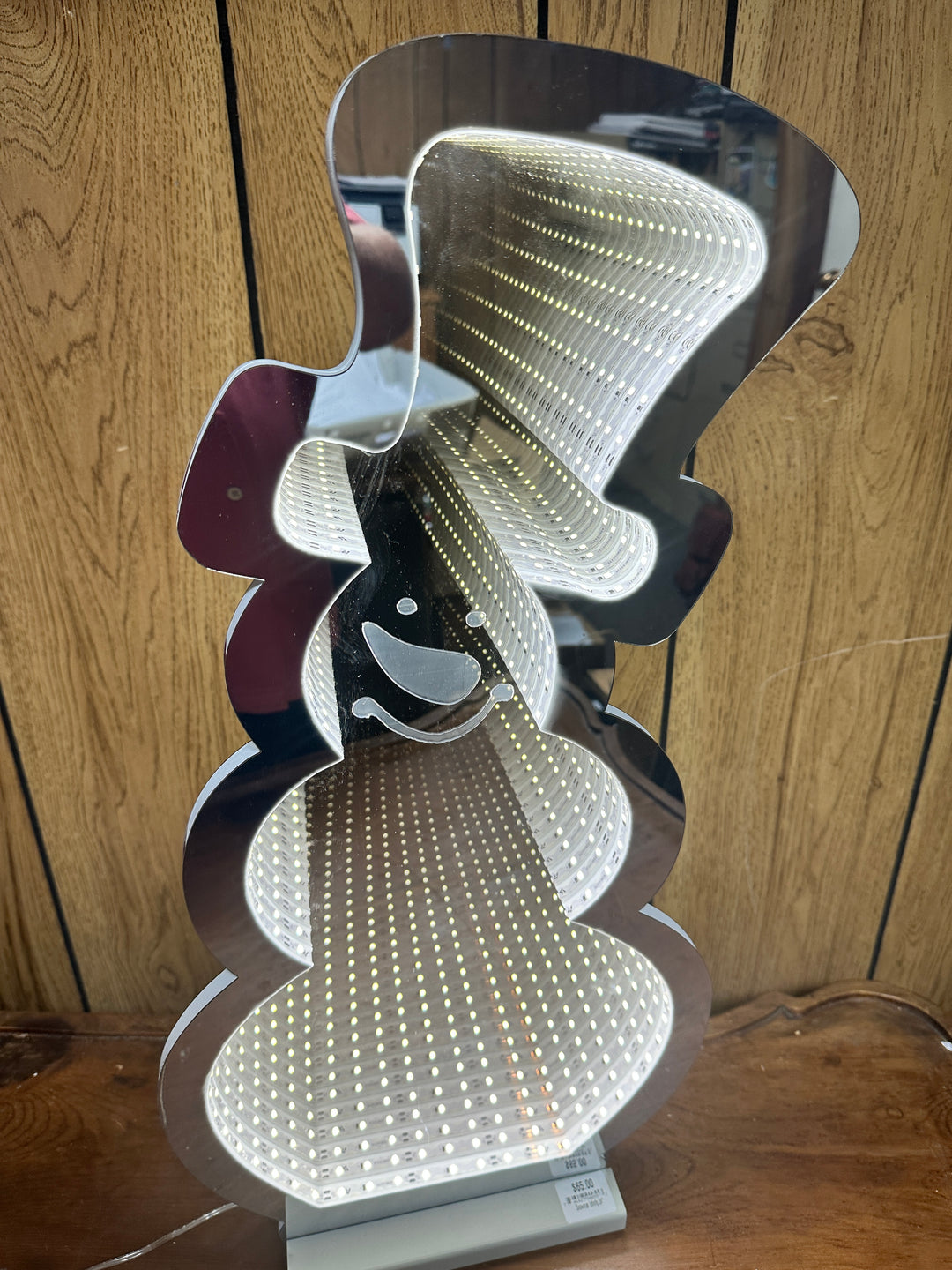 Snowman Infinity Light - White Lights, handcrafted Christmas gift, Grande Place, Lancaster County PA
