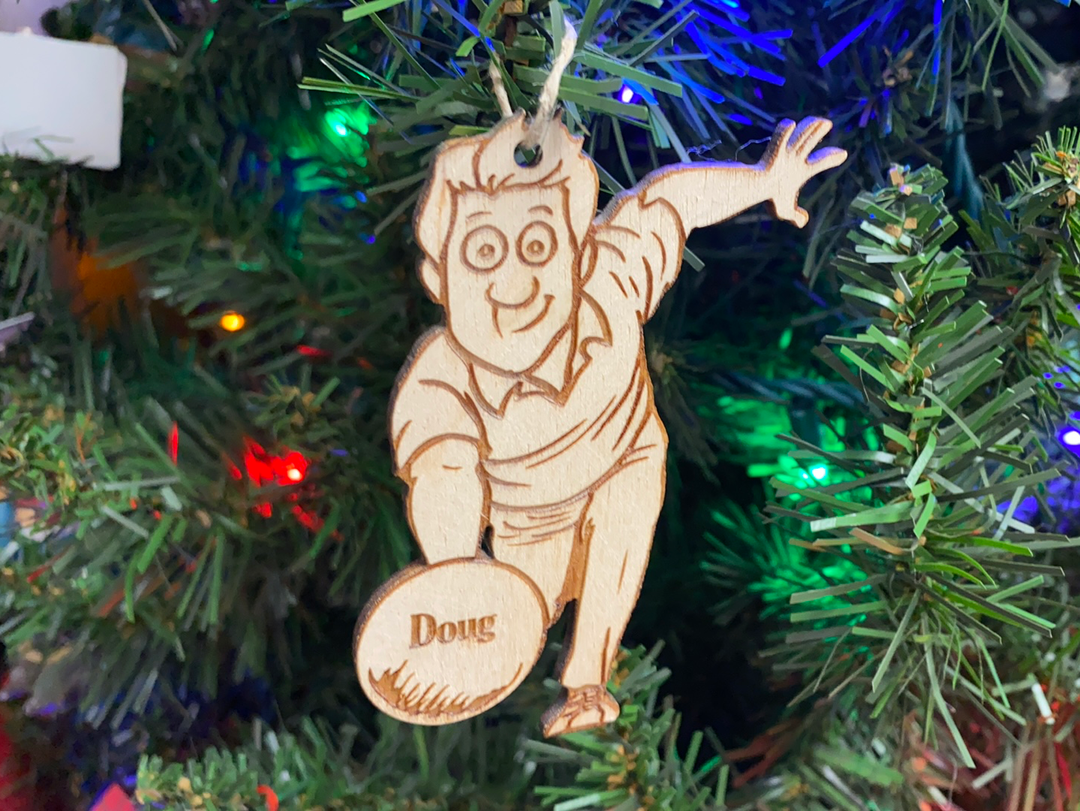 Bowler 6 personalized Christmas ornament