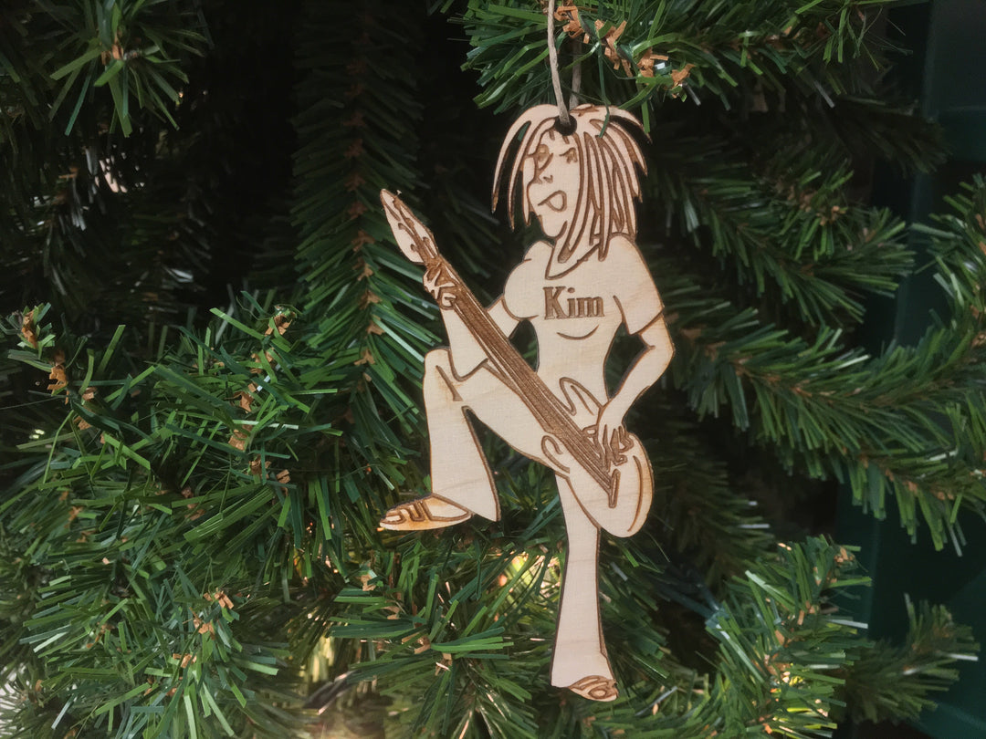Guitarist 1 personalized Christmas ornament