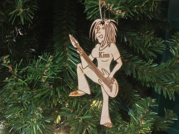 Guitarist 1 personalized Christmas ornament