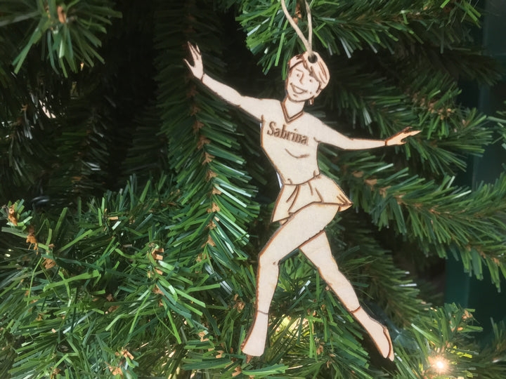 Ice Skating 1 personalized Christmas ornament