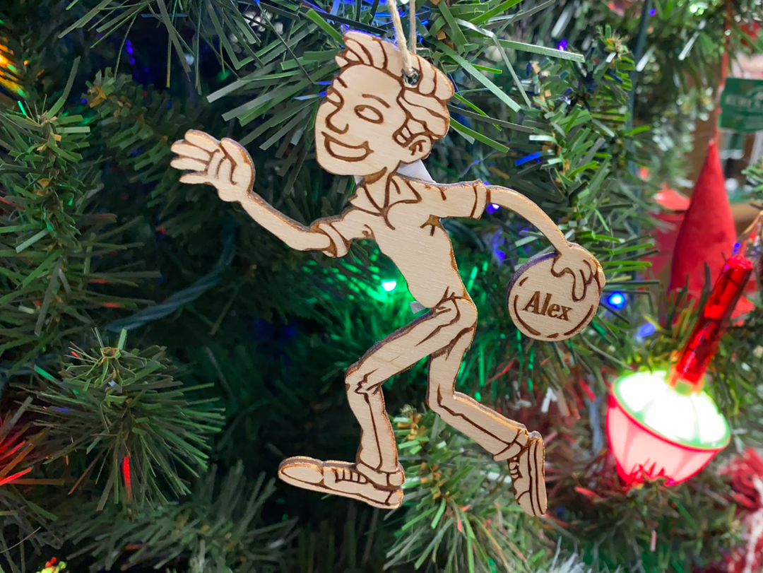 Bowler 3 personalized Christmas ornament