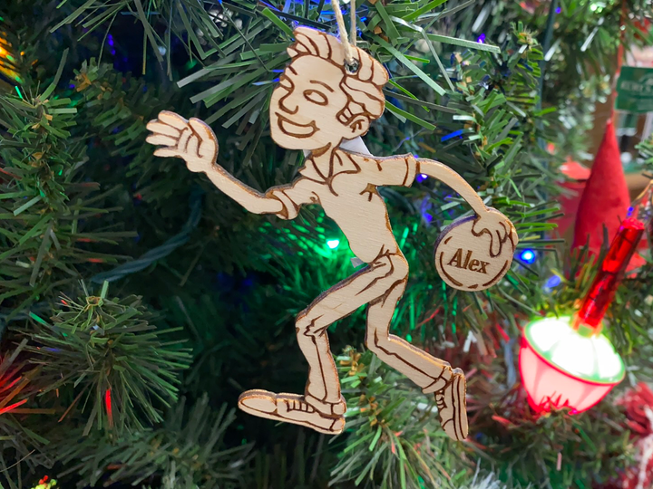 Bowler 3 personalized Christmas ornament