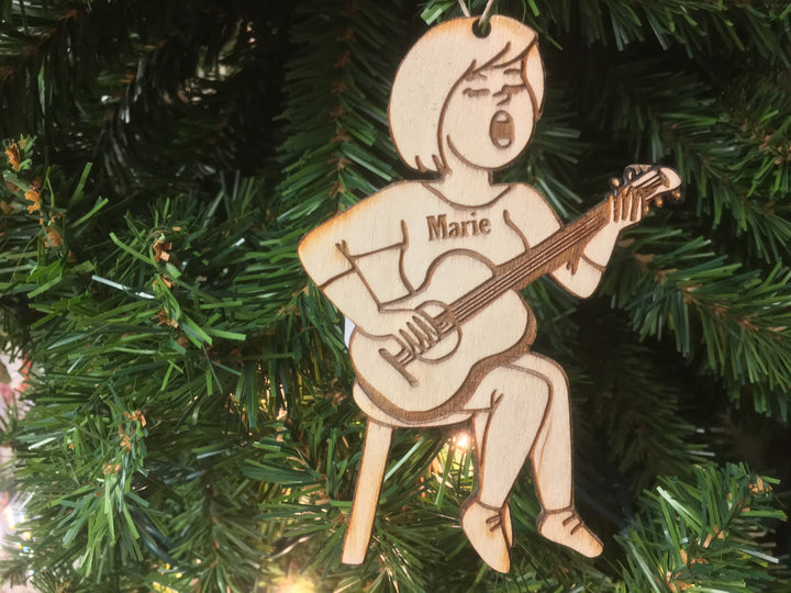 Guitarist 11 personalized Christmas ornament