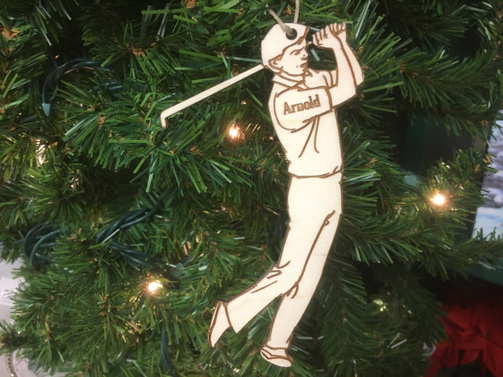 Golfer 1 personalized Christmas ornament