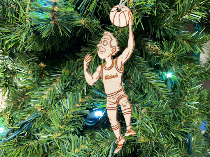 Basketball 1 personalized Christmas ornament