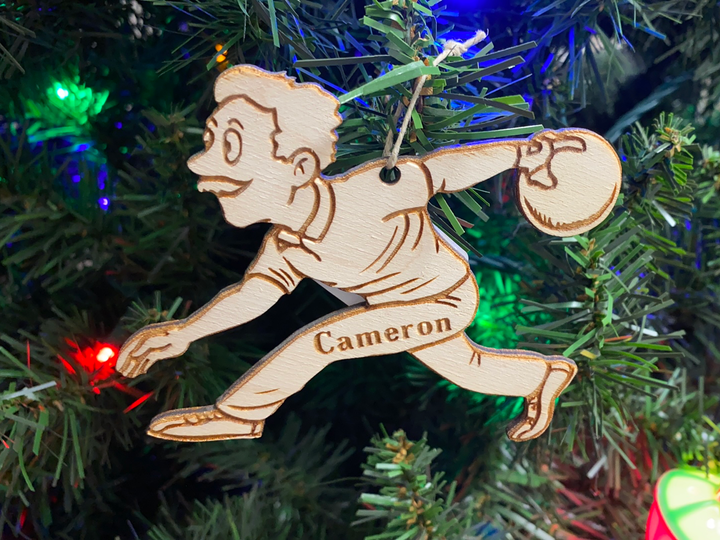 Bowler 4 personalized Christmas ornament