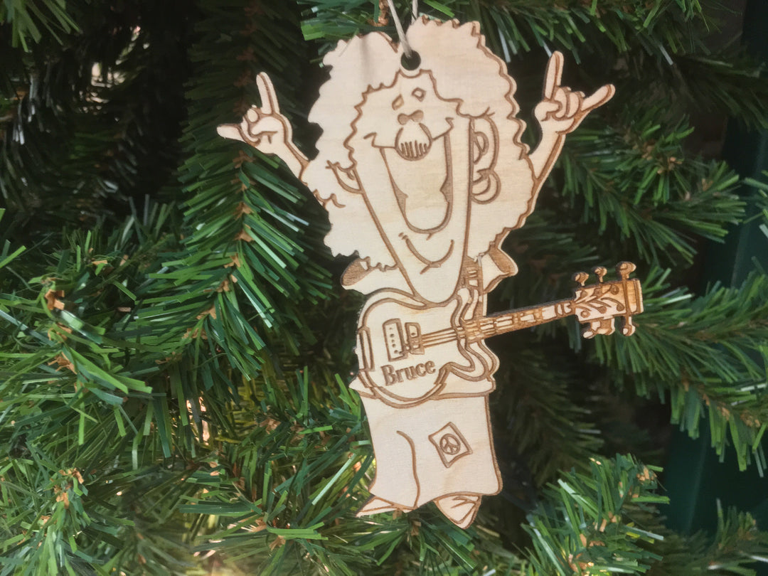 Guitarist 9 personalized Christmas ornament