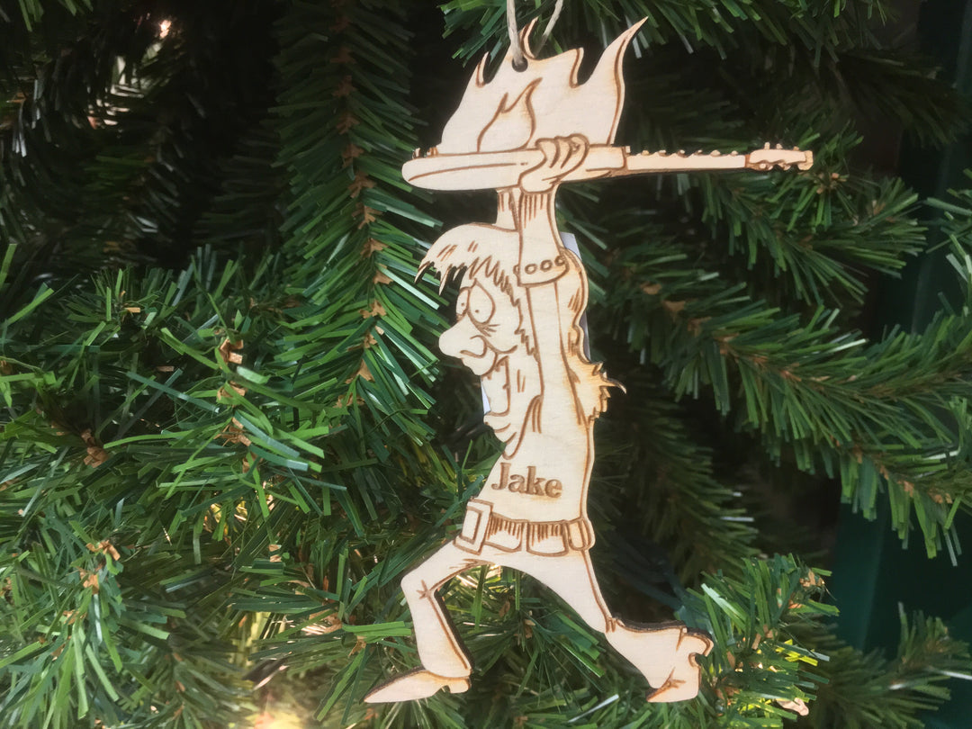 Guitarist 12 personalized Christmas ornament