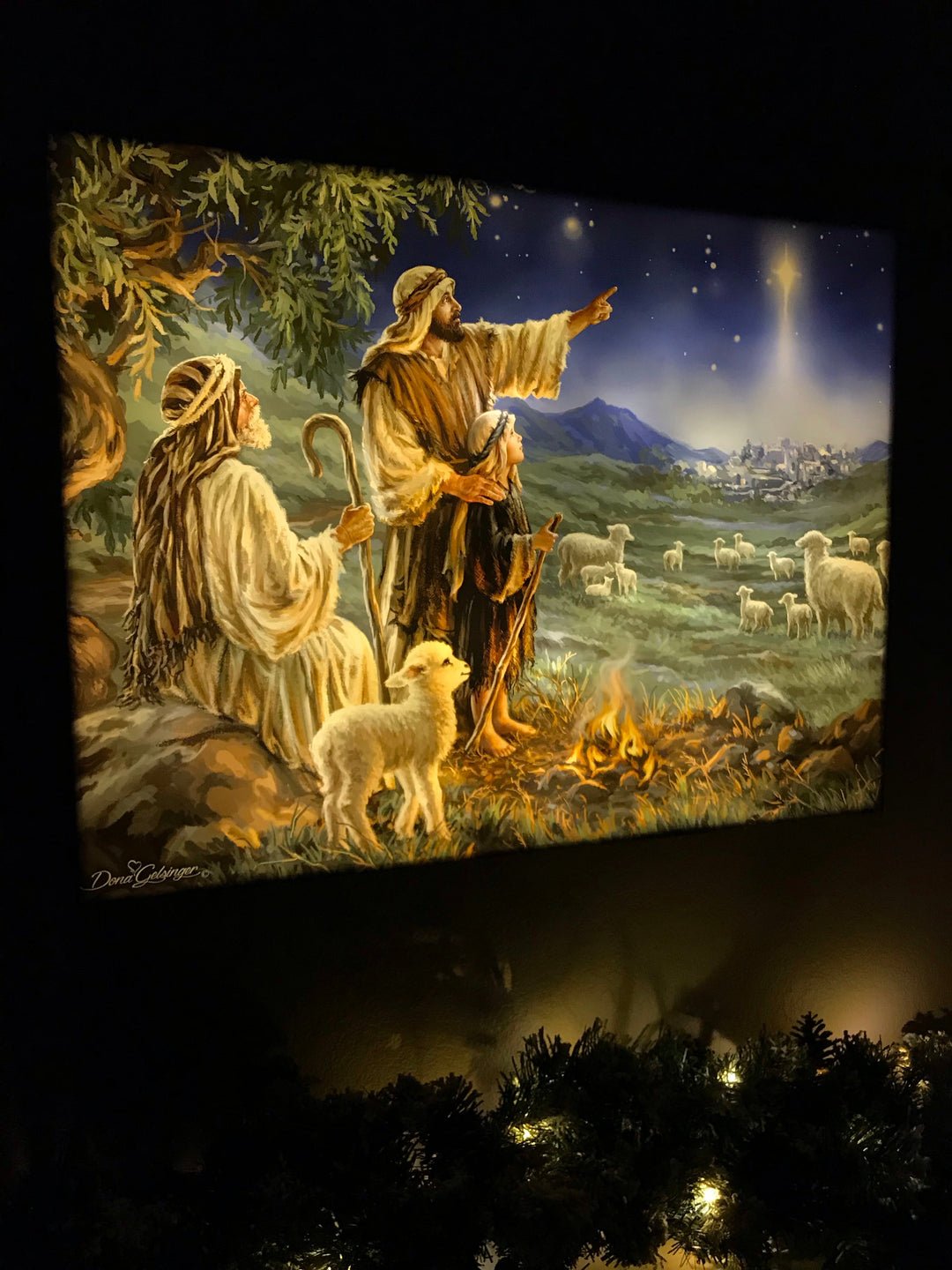 Shepherds Afield 18x24 Fully Illuminated LED Wall Art