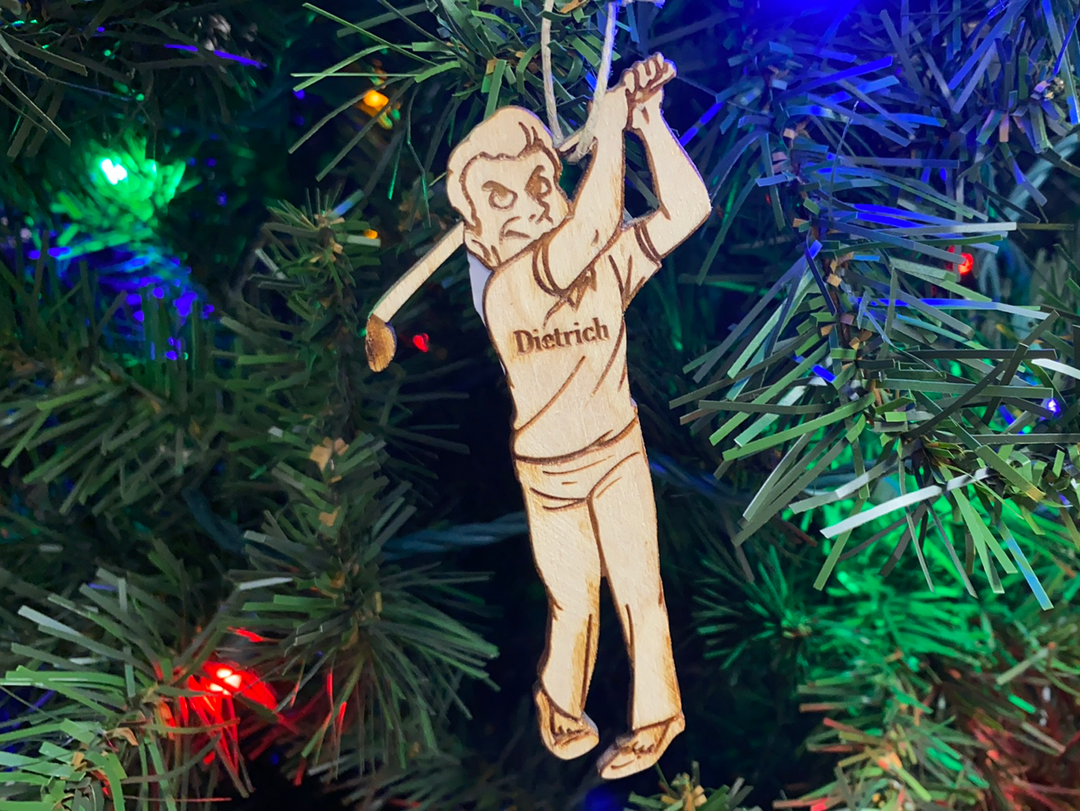 Golfer 4 personalized Christmas ornament
