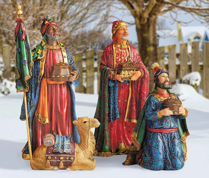 Real Life Outdoor Nativity - 3 Kings with Camel Set, handcrafted Christmas gift, Grande Place, Lancaster County PA