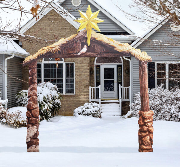 Real Life Outdoor Nativity - Stable, handcrafted Christmas gift, Grande Place, Lancaster County PA
