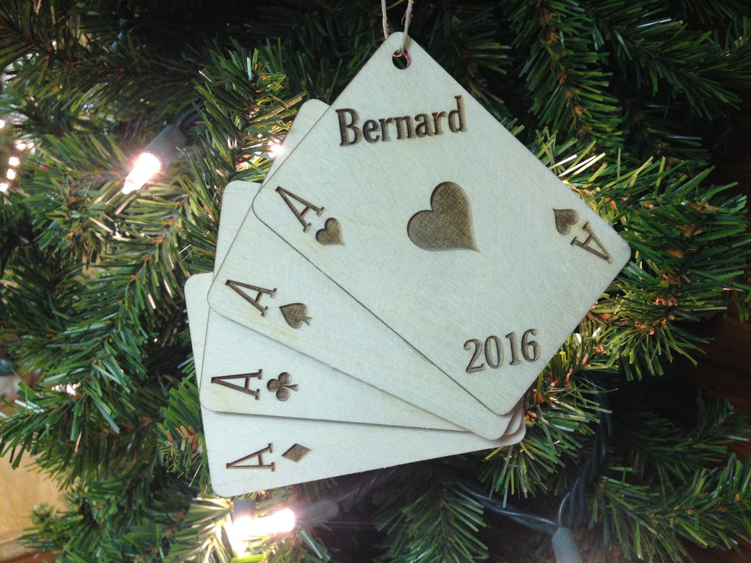 Playing Cards - Four of A Kind, handcrafted Christmas gift, Grande Place, Lancaster County PA