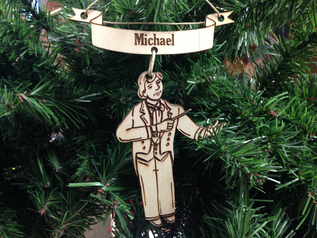 Conductor 5 personalized Christmas ornament