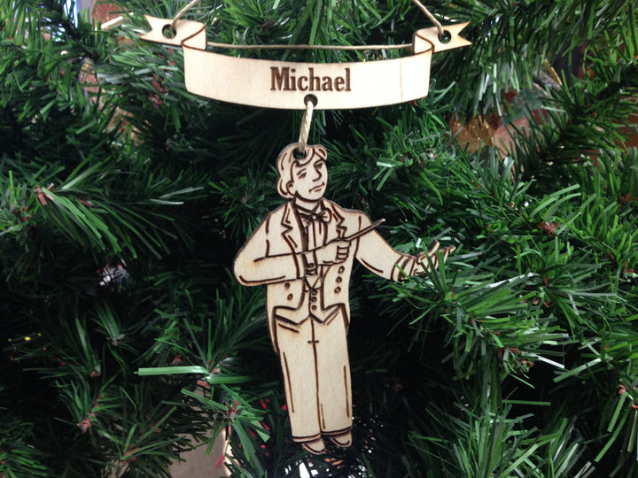 Conductor 5 personalized Christmas ornament