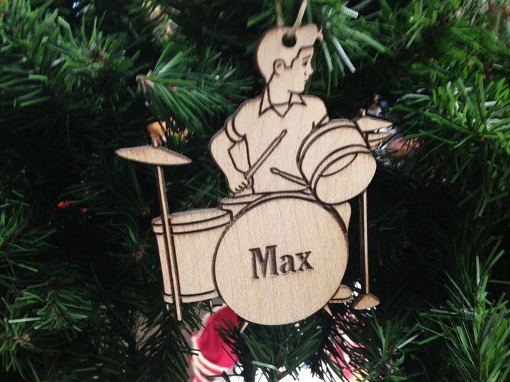 Drummer 1 personalized Christmas ornament