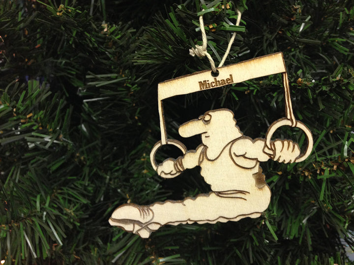 Gymnast 3 personalized Christmas ornament