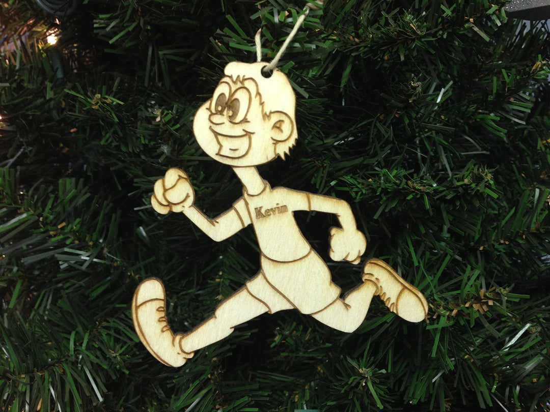 Runner 1 personalized Christmas ornament
