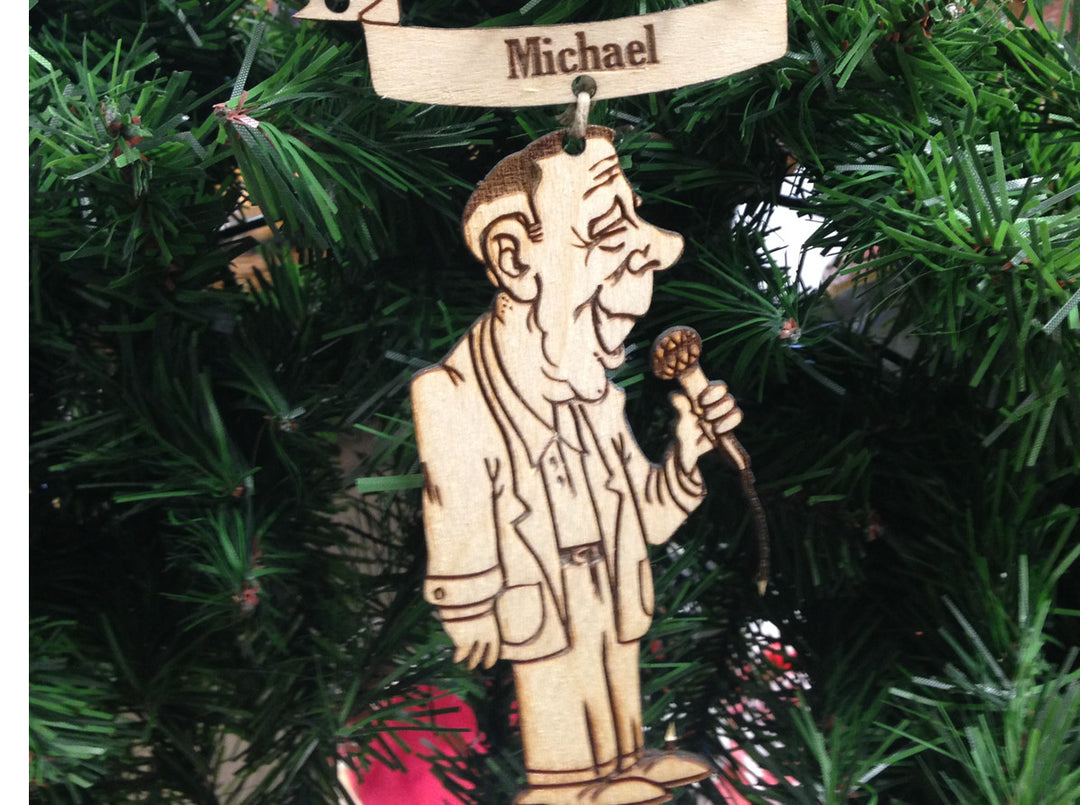 Singer 6 personalized Christmas ornament