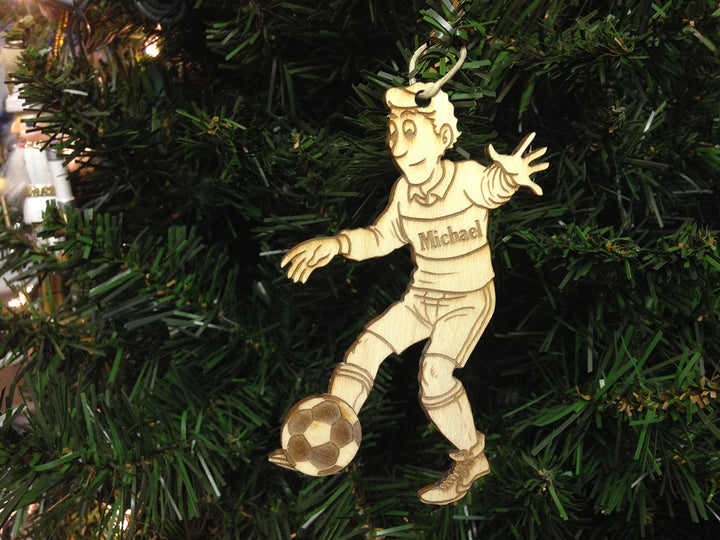 Soccer 1 personalized Christmas ornament