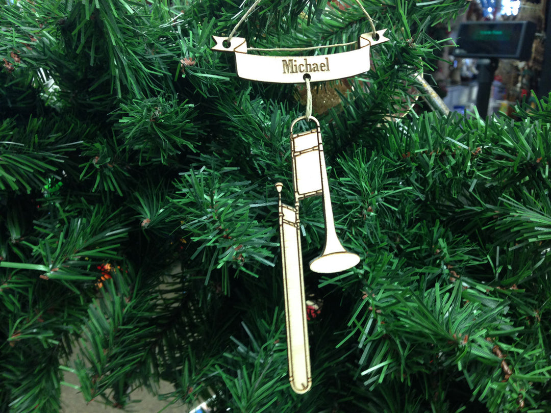 Trombone, handcrafted Christmas gift, Grande Place, Lancaster County PA