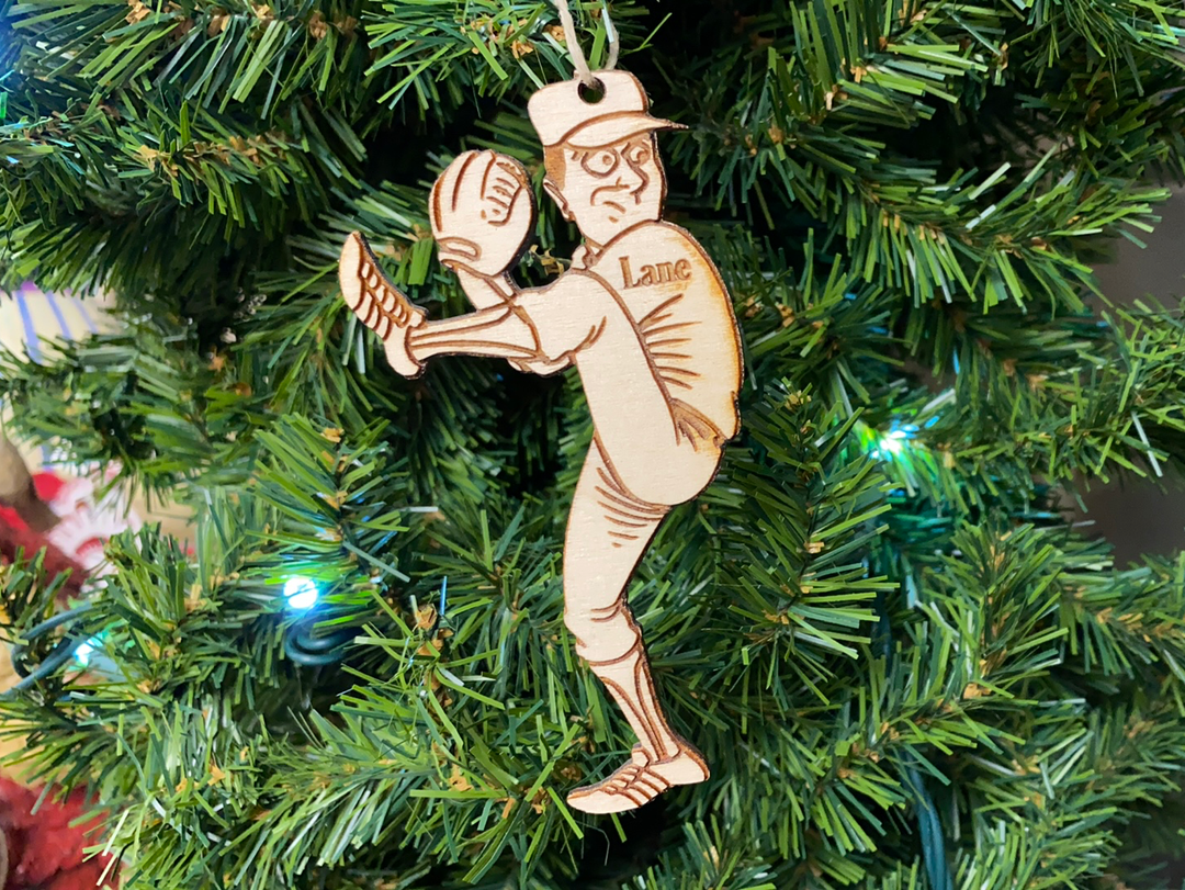 Baseball Pitcher 1, handcrafted Christmas gift, Grande Place, Lancaster County PA