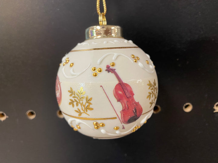 Victorian Music Instruments Porcelain Ornament
