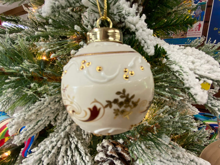 Married 2021 Victorian Burgundy, Ivory and Gold Porcelain Ornament