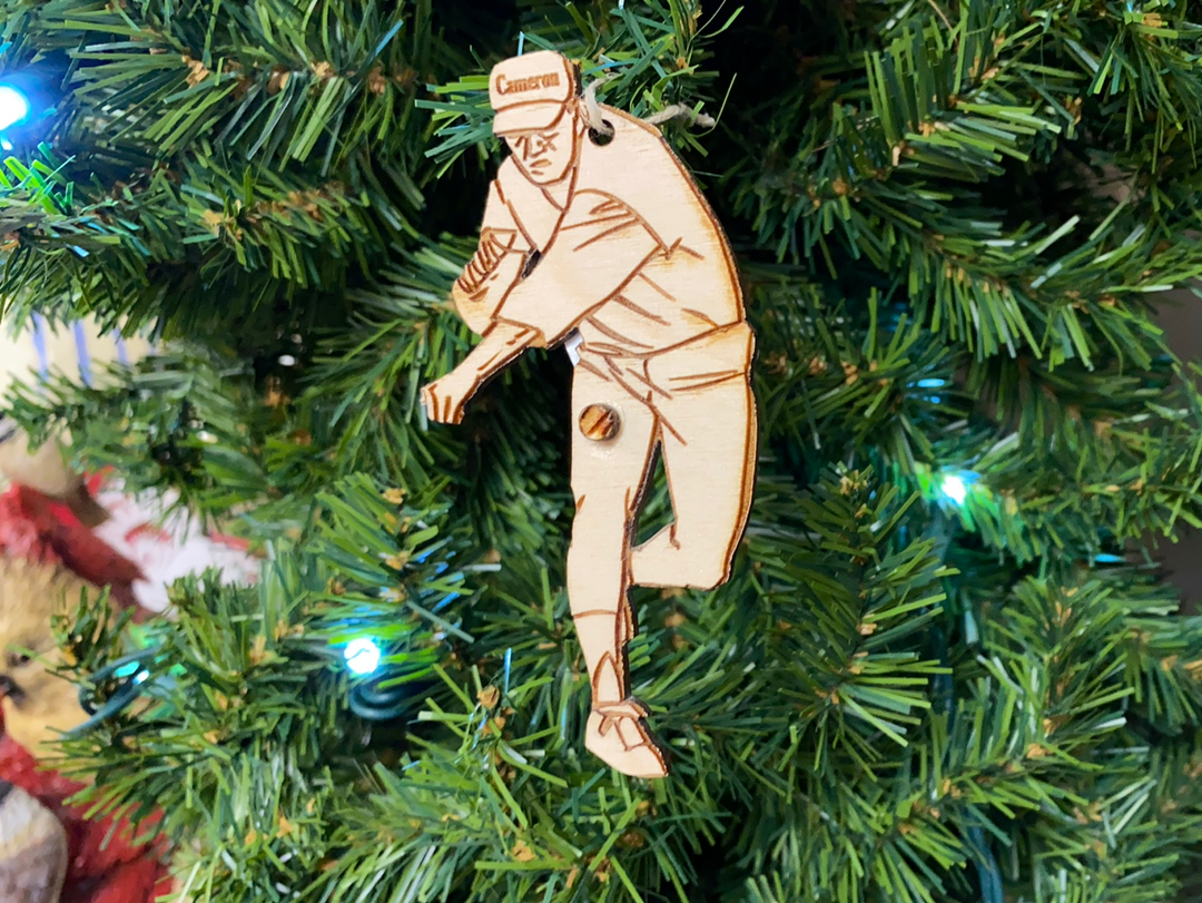Baseball Pitcher 3, handcrafted Christmas gift, Grande Place, Lancaster County PA
