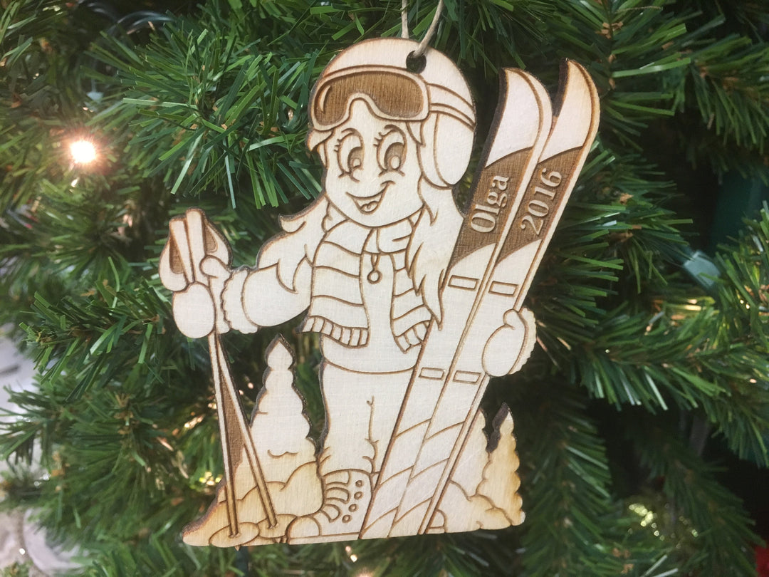 Skier 4, handcrafted Christmas gift, Grande Place, Lancaster County PA
