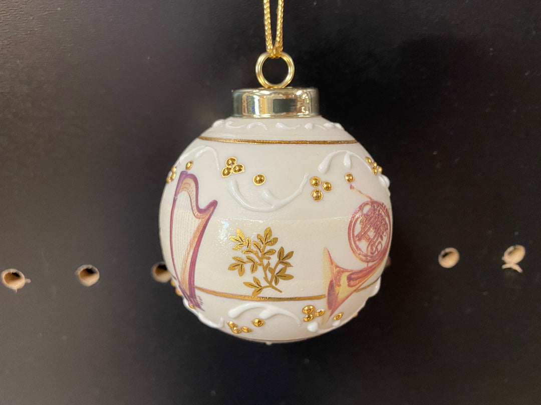 Victorian Music Instruments Porcelain Ornament