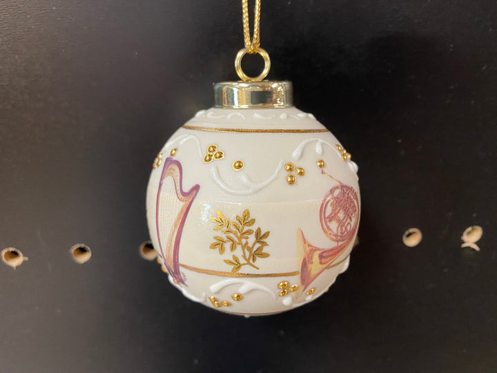 Victorian Music Instruments Porcelain Ornament
