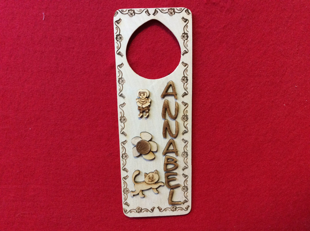 Doorknob Hanger—Girl, handcrafted Christmas gift, Grande Place, Lancaster County PA