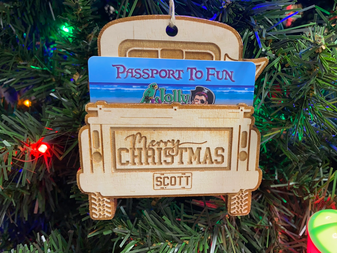 Vintage Pickup Truck Gift Card Holder, handcrafted Christmas gift, Grande Place, Lancaster County PA