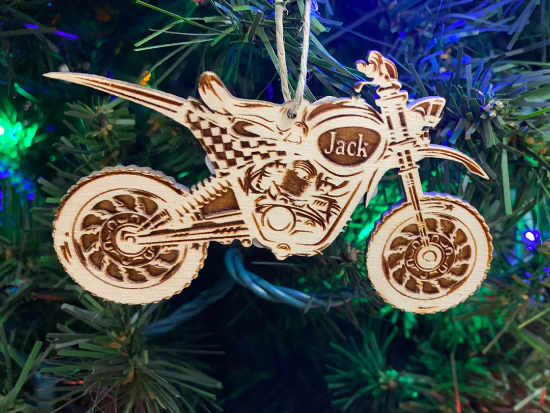 Motocross, handcrafted Christmas gift, Grande Place, Lancaster County PA