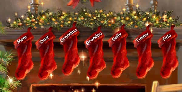 Personalized Lighted LED Art -- Cozy Christmas