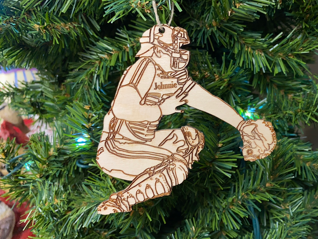 Baseball Catcher, handcrafted Christmas gift, Grande Place, Lancaster County PA