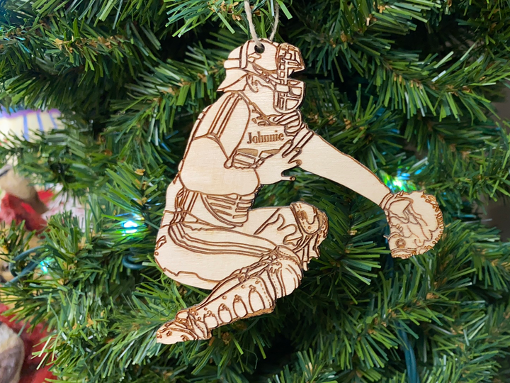 Baseball Catcher, handcrafted Christmas gift, Grande Place, Lancaster County PA
