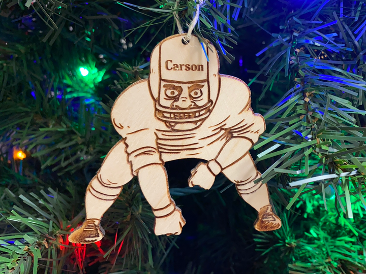 Football Player 1, handcrafted Christmas gift, Grande Place, Lancaster County PA
