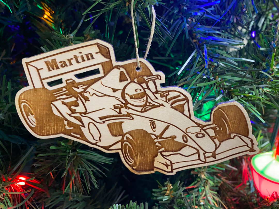 Formula One Race Car, handcrafted Christmas gift, Grande Place, Lancaster County PA