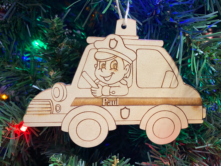 Police Car, handcrafted Christmas gift, Grande Place, Lancaster County PA
