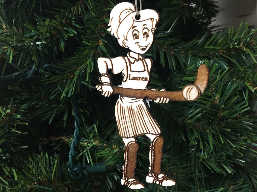 Field Hockey 2 personalized Christmas ornament