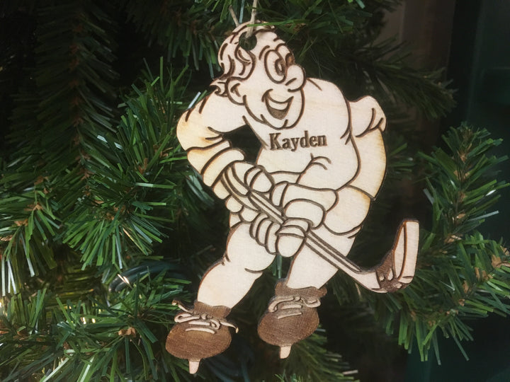 Ice Hockey 3 personalized Christmas ornament