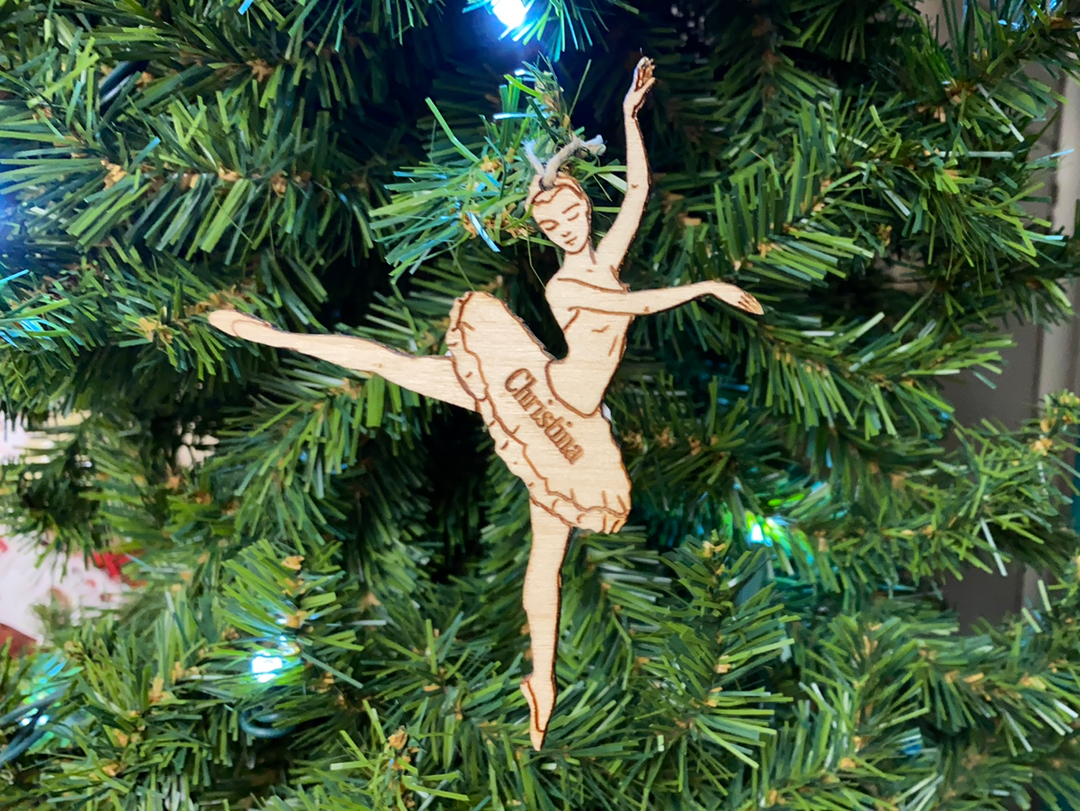 Ballet 6 personalized Christmas ornament