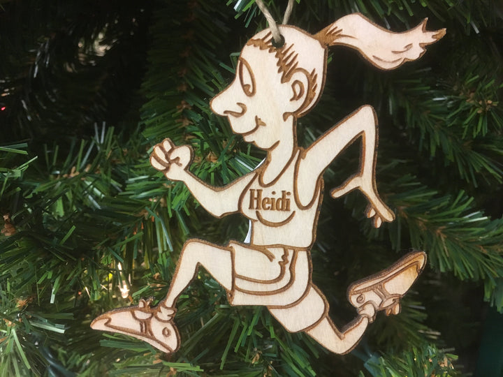 Runner 3 personalized Christmas ornament