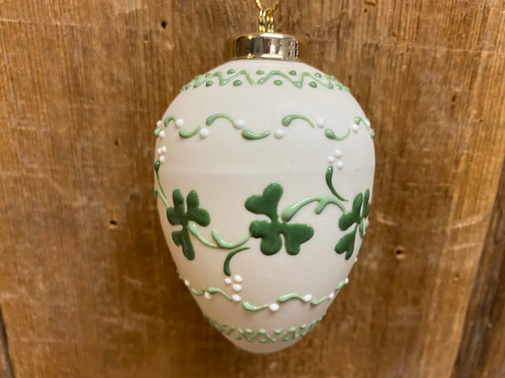Green Clover Porcelain Ornament