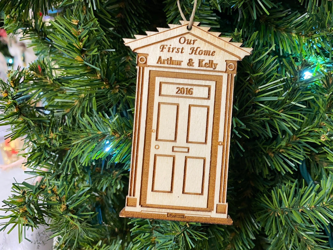 Our First Home Front Door, handcrafted Christmas gift, Grande Place, Lancaster County PA