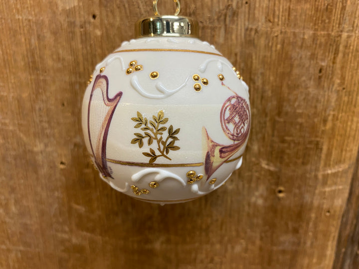 Victorian Music Instruments Porcelain Ornament